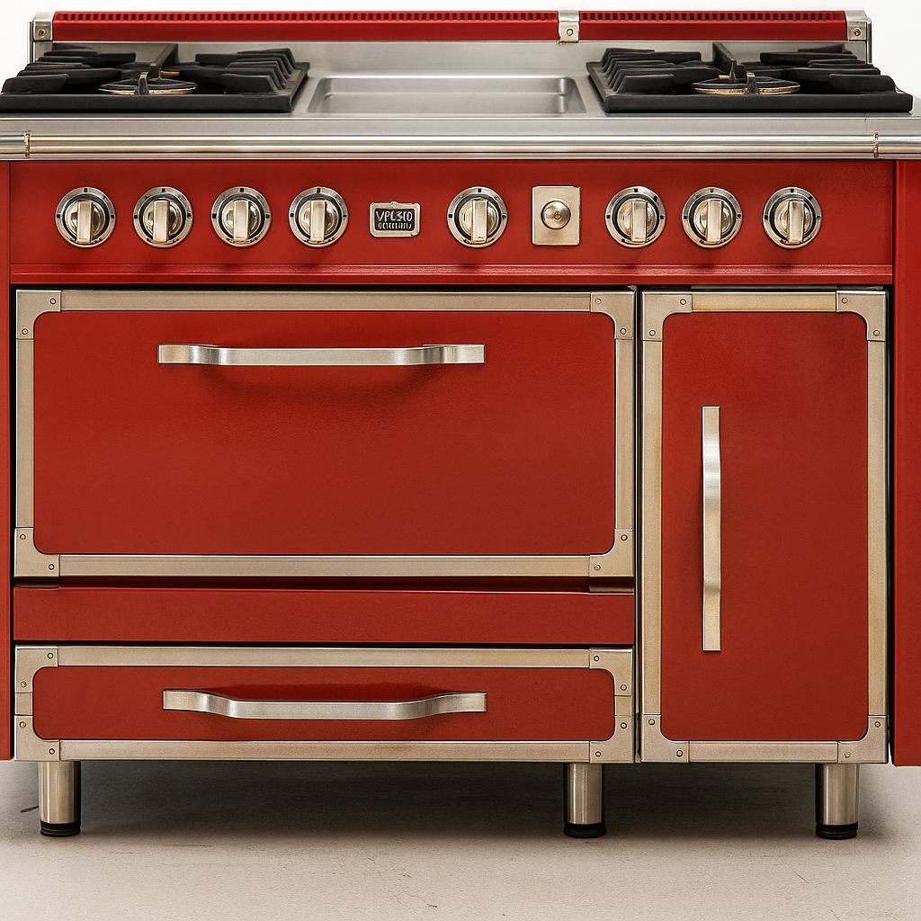 VIKING Tuscany Series 48” Dual Fuel Range with Griddle – San Marzano Red