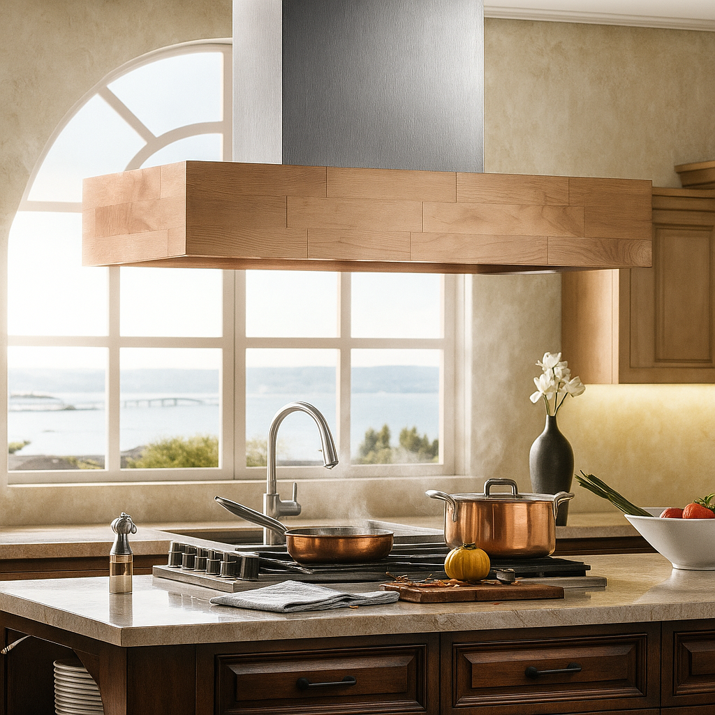 ZLINE 48" Wooden Island Range Hood – Remote Blower | Model 681iM-RD-48